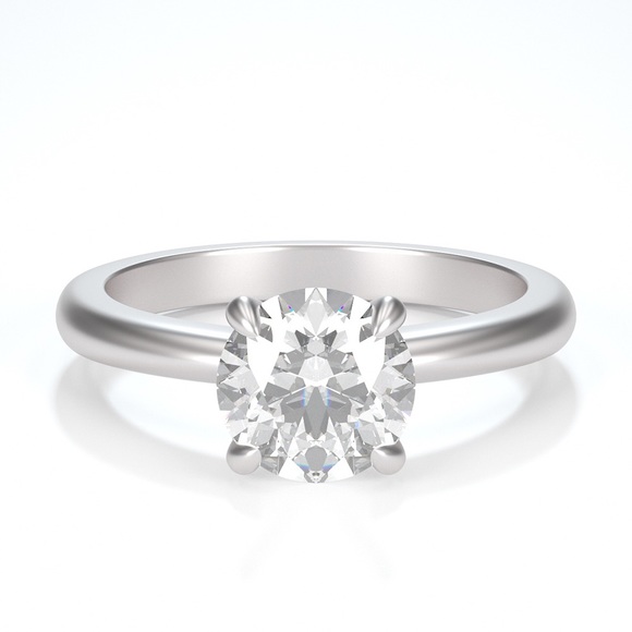 FIRM-1.5ct D, VVS1 Moissanite Solitare Ring - Picture 7 of 16
